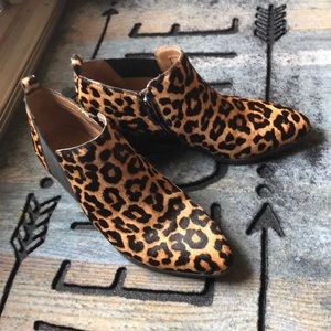Franco Sarto leopard Chelsea bootie